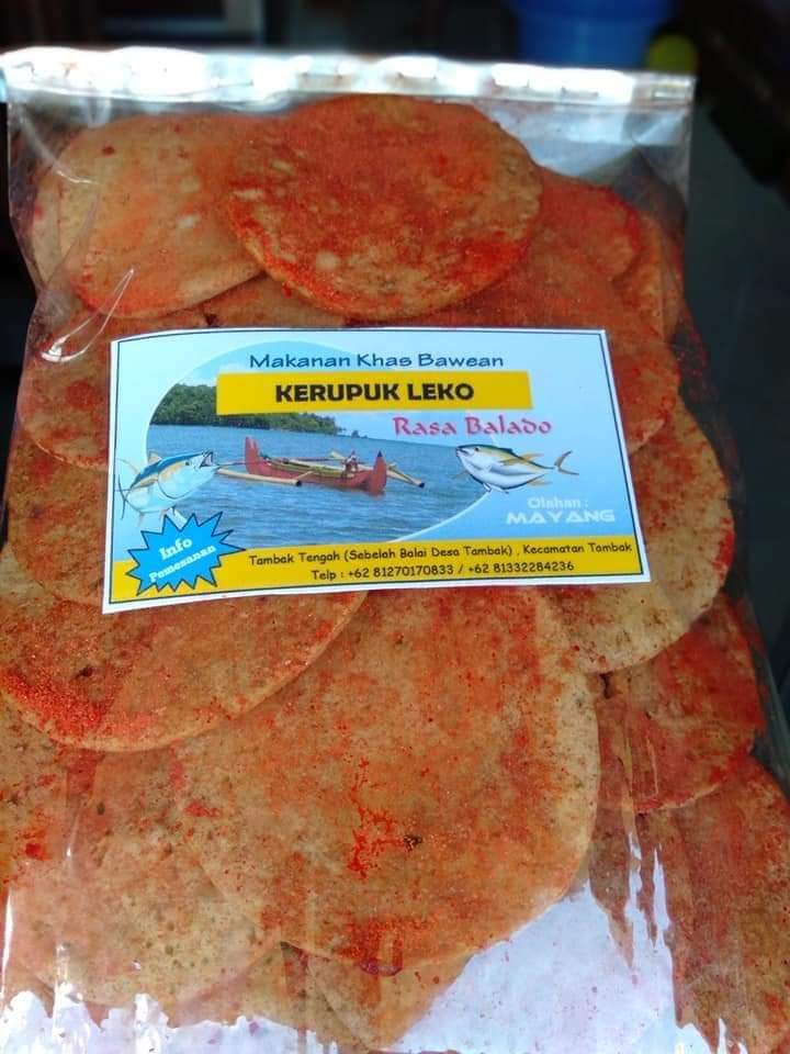 Gamabar Kerupuk Lekor Baldo yang merupakan makanan khas yang populer